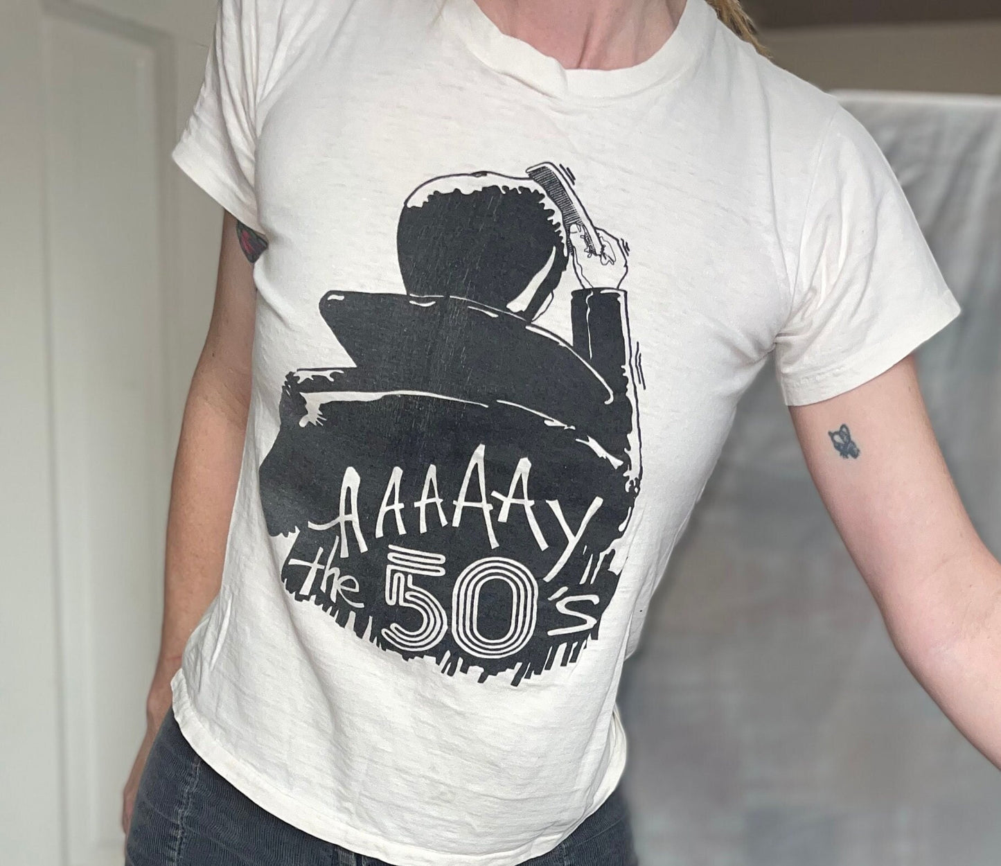 vtg 70s THE FONZ SHIRT //vintage happy days fonzie graphic tee Weezer 50s tv show