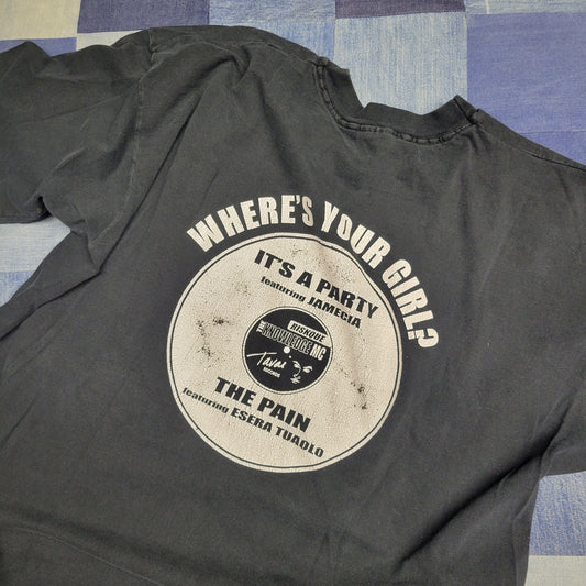 vtg 90s RAP tee KNOWLEDGE MC / riskque tavai records vintage minnesota midwest gfunk boom bap 1990s y2k grunge hip hop record tour tshirt