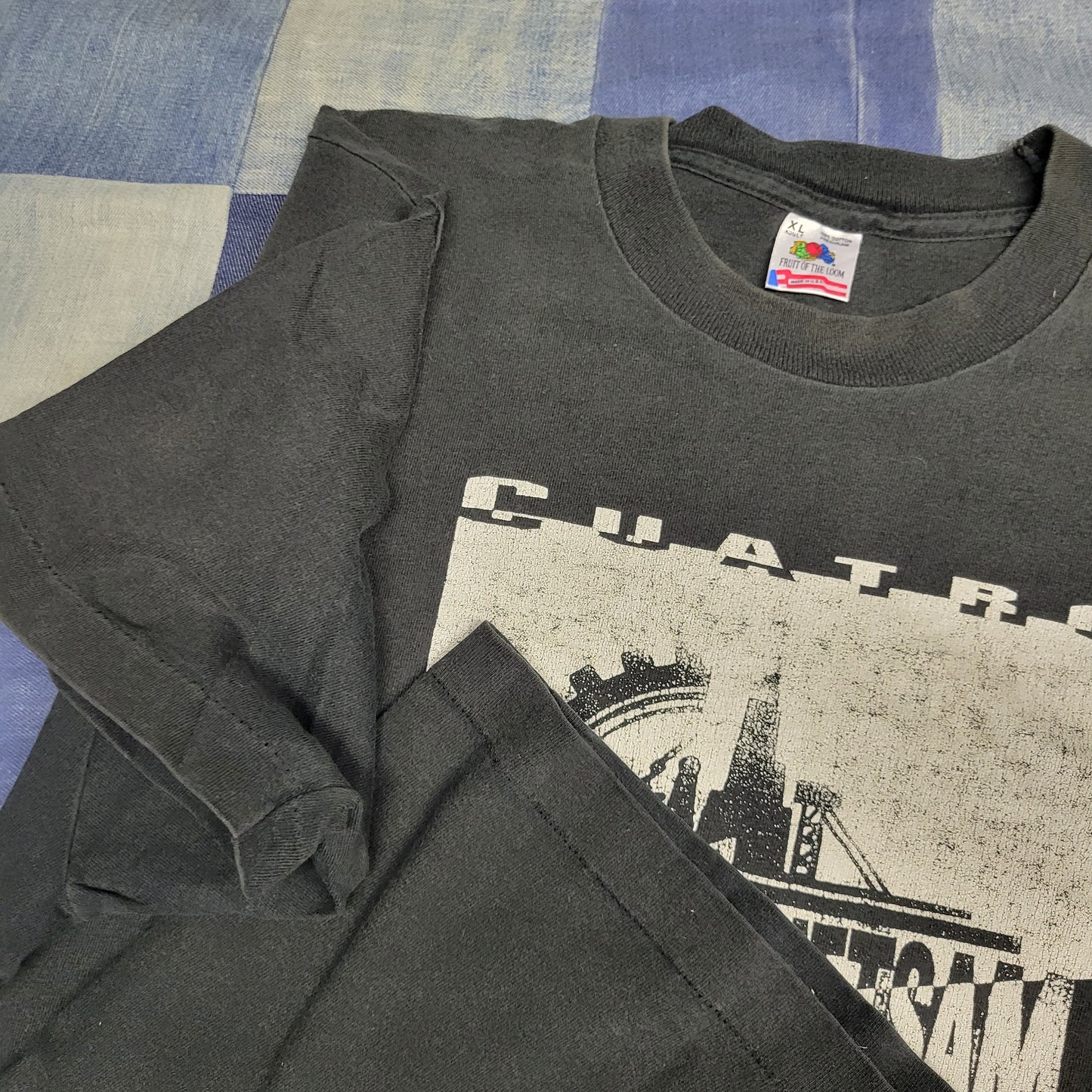 vtg 90s METAL thrash rock punk FLOTSAM JETSAM cuatro vintage tshirt / xl band tee rock tee y2k style grunge distressed black music top