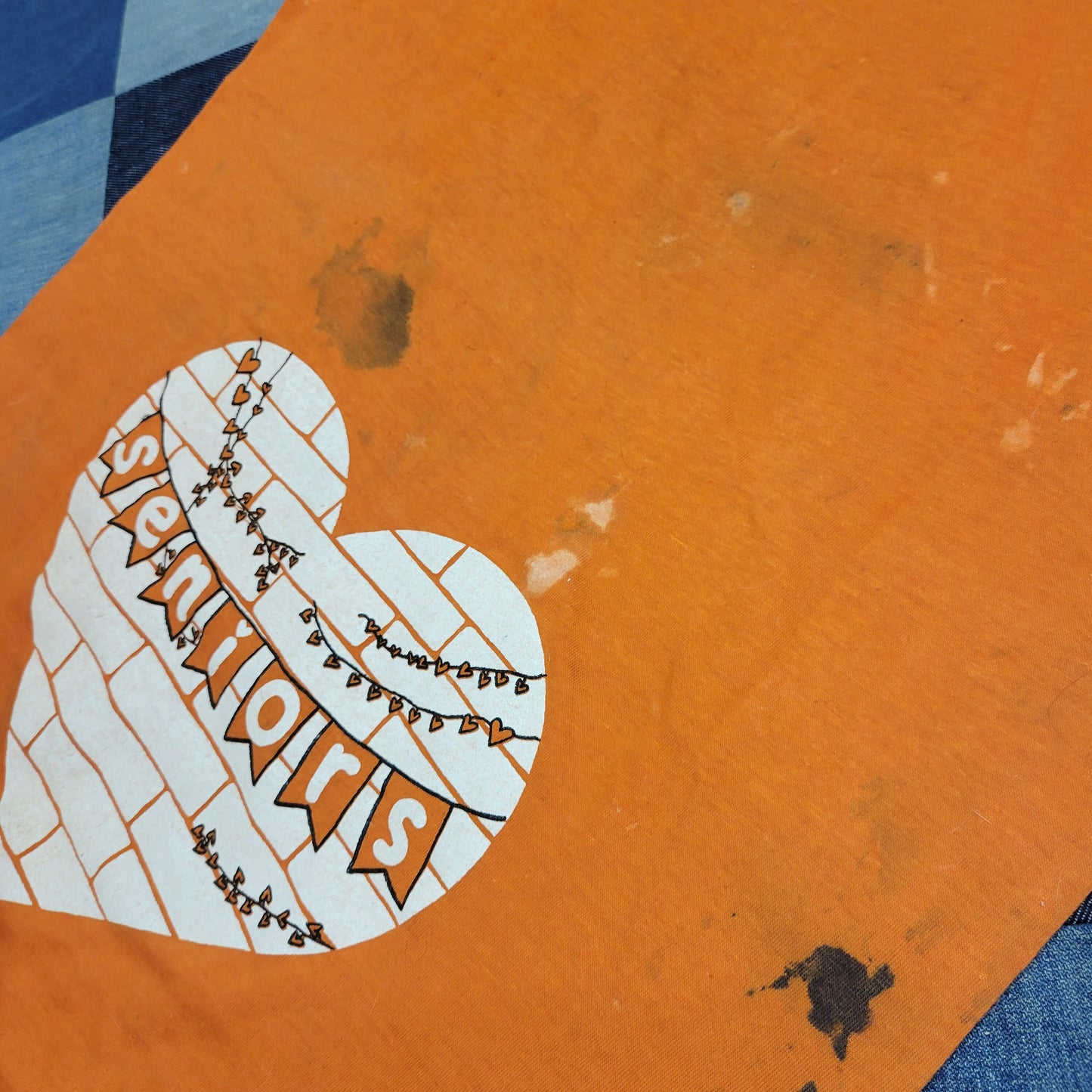 vtg 70s MONKEES SCREEN PRINT Shirt // vintage cliff richard seniors test print orange weird punk art ooak rare 60s band tee pop culture