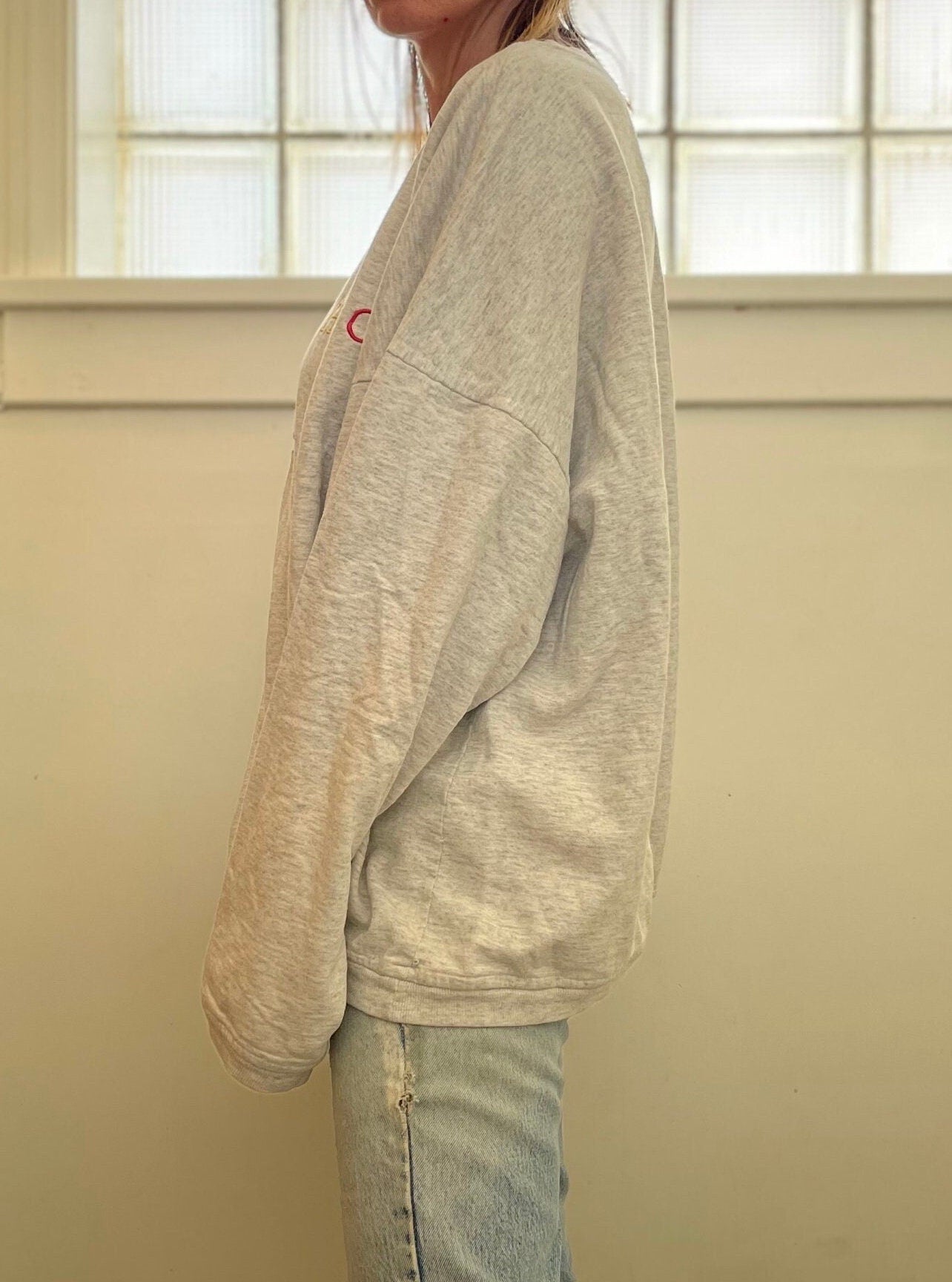 vtg 90s PSYCHO WEAR SWEATSHIRT // vintage grunge baggy look slouchy shirt loose fit sweatshirt name brand sweet but a little bit psycho