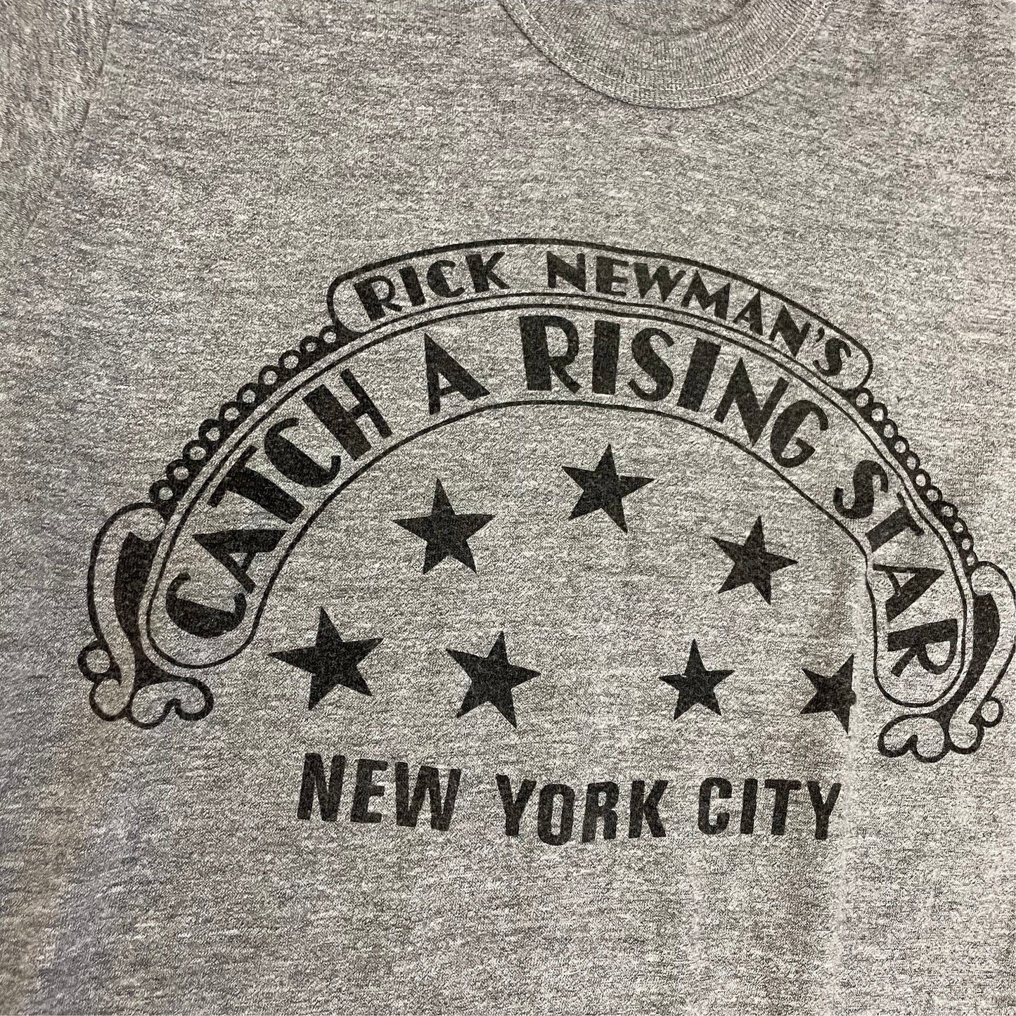 70s NEW YORK CITY tshirt // catch a rising star double sided star patterned graphic tee a star is born youth large retro print broadway top