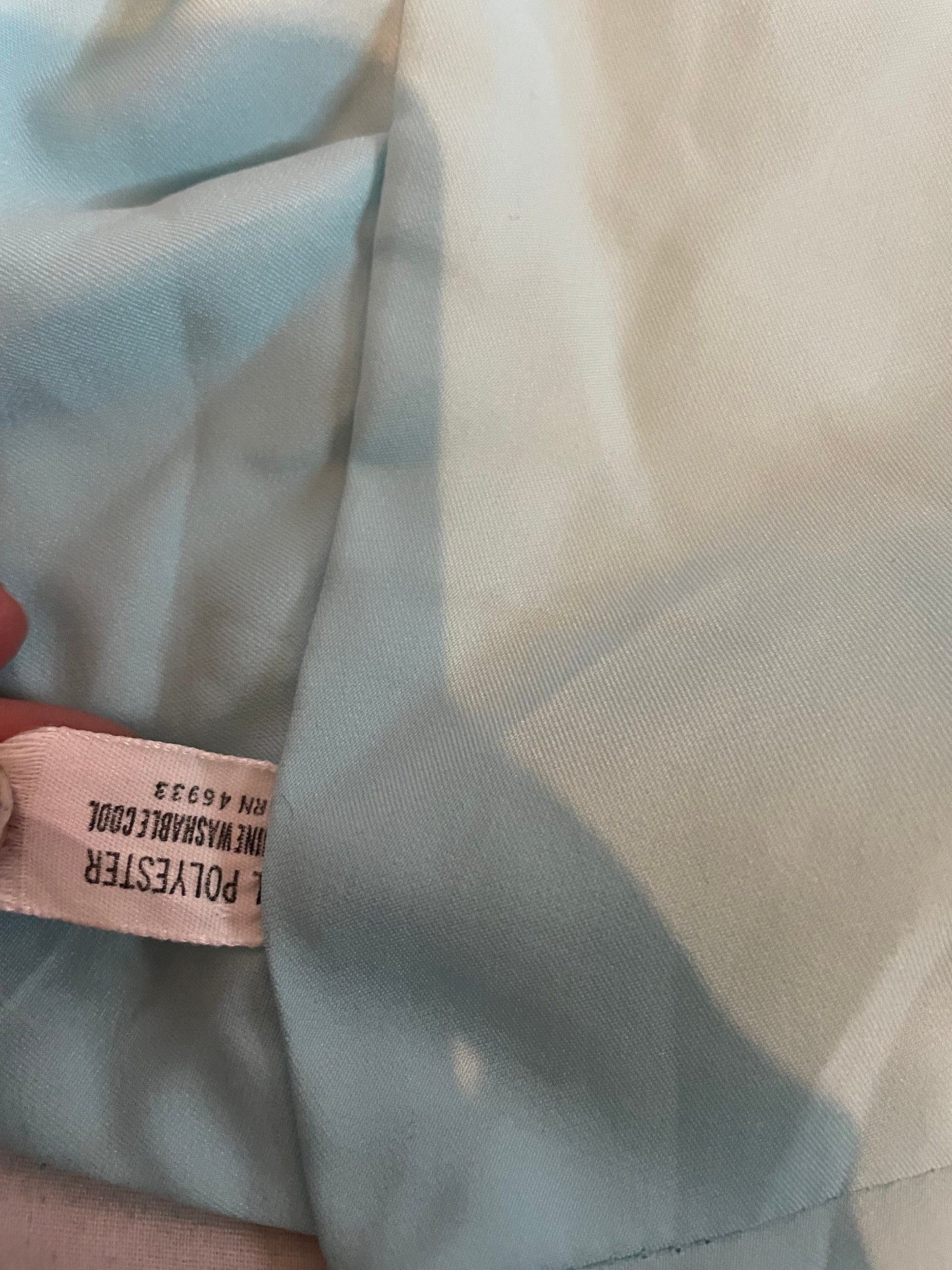 vtg 70s PASTEL HALTER TOP // vintage pastel fairy baby blue v neck tie back retro crop top autumn layers midriff shirt disco dance party