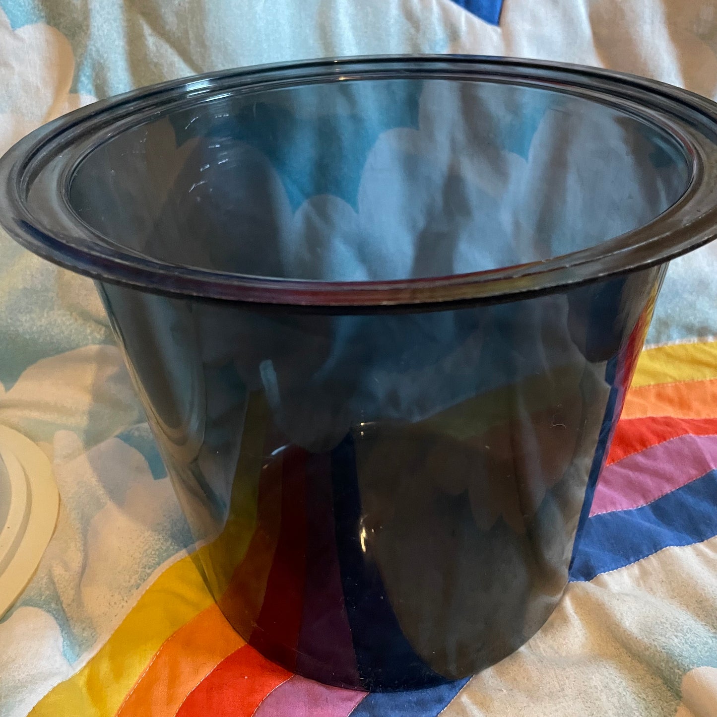vtg 50s SPACE AGE ICE Bucket // smokey gray dome lid lucite acrylic tasty temp retro home decor kitchen entertaining party movie prop set