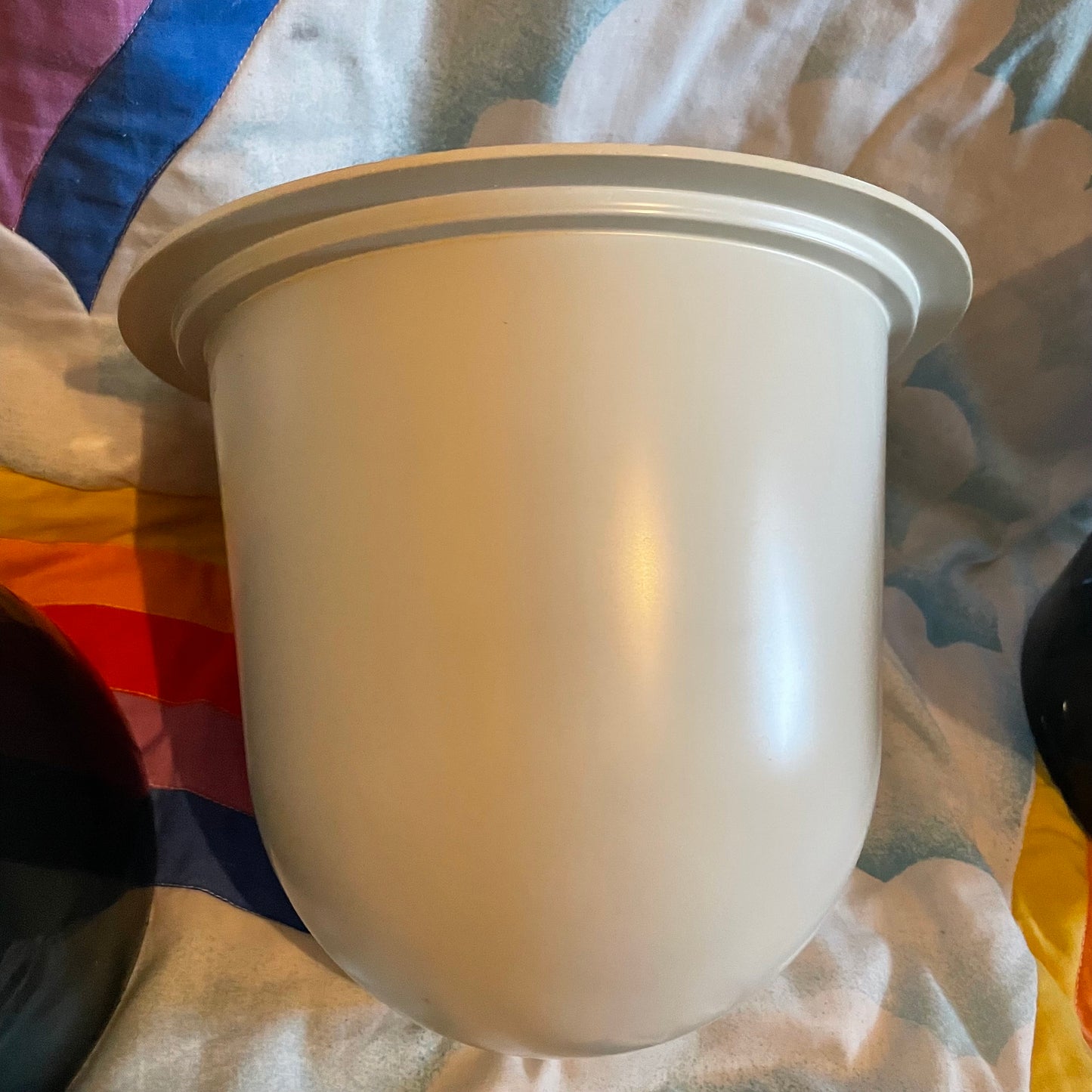 vtg 50s SPACE AGE ICE Bucket // smokey gray dome lid lucite acrylic tasty temp retro home decor kitchen entertaining party movie prop set