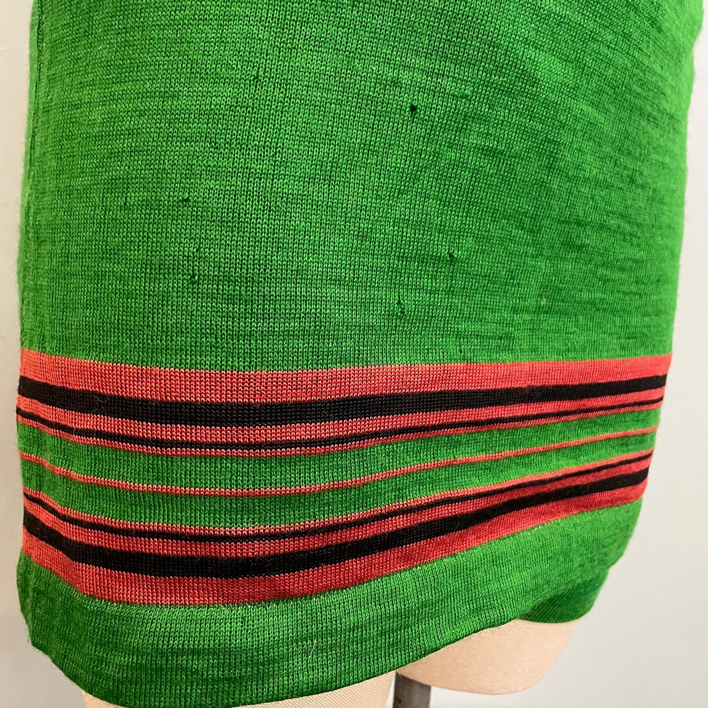 vtg 1920s green & pink sheath wool bathing suit antique tank swim trunks 1920s flapper swimsuit striped playsuit wool shorts mens trunks