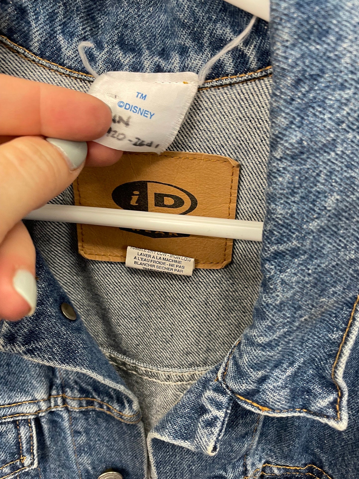 Vtg 80s The Disney Channel denim jacket light medium wash Mickey Mouse jean jacket Britney Spears Timberlake gosling era Mickey Mouse club