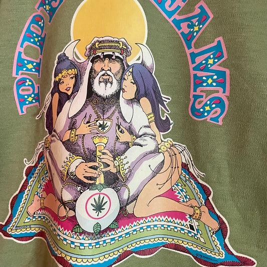 vtg 70s PIPE DREAMS IRON On Shirt // vintage tank top ringer tee hippie stoner retro graphic tee iron on patch father yod the source family