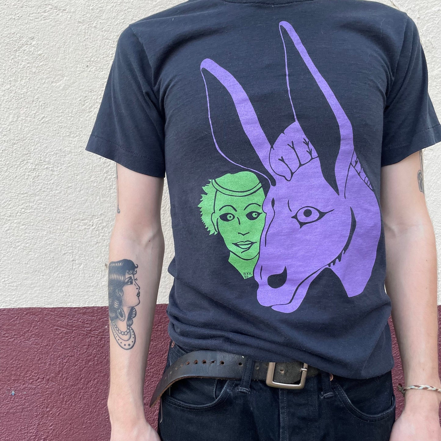 vtg MIDSUMMER NIGHT'S DREAM Shirt // vintage wicked shirt green purple black broadway musical theatre screen stars actor actress punk goth