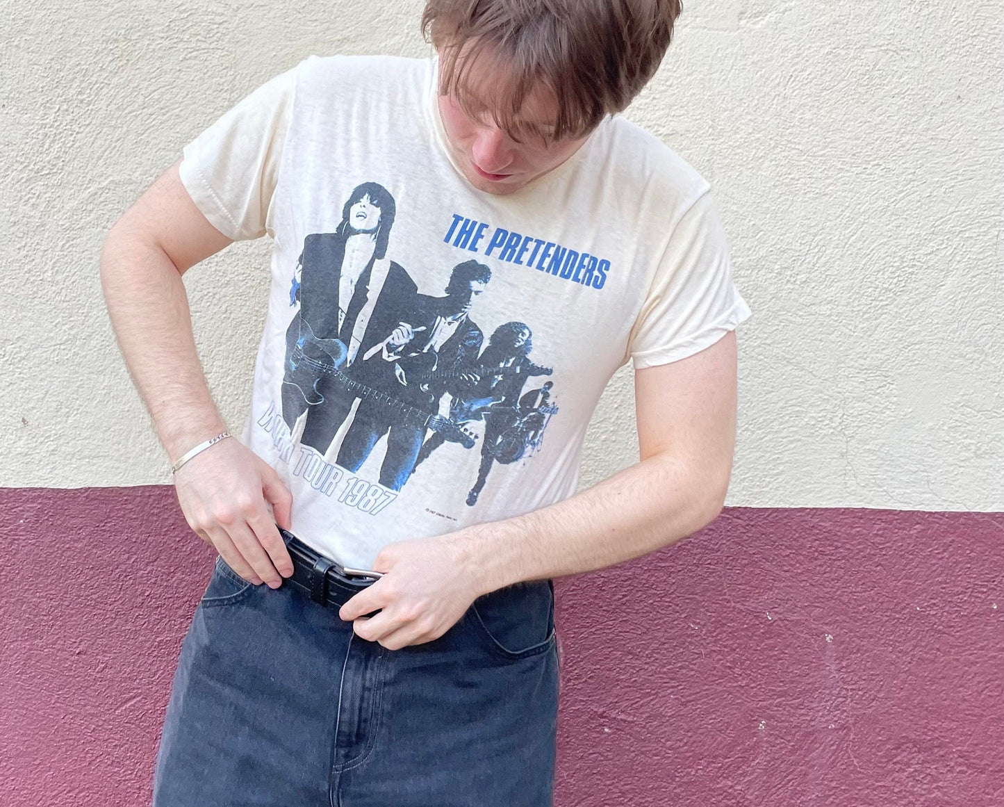 vtg 80s THE PRETENDERS BAND Shirt / vintage Chrissie Hynde tour 1987 rock n roll lost In translation retro graphic musician xl single stitch