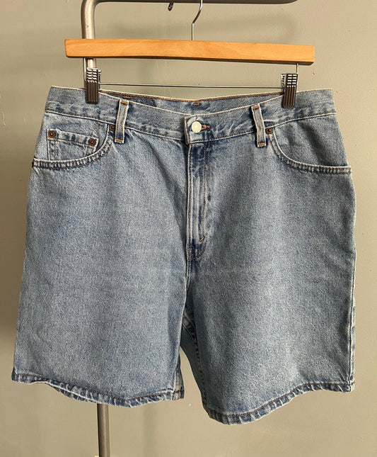 vtg LEVIS BAGGY shorts 34 // 90s y2k skater denim jean light wash levis 1990s vintage denim jorts baggies southpole tony hawk sk8 rocker