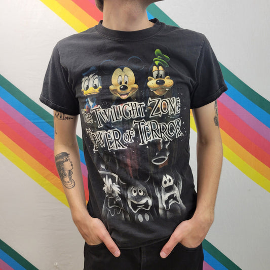 vtg TOWER of TERROR DISNEY tshirt // vintage walt disney world resort twilight zone tv show ride amusement park y2k vtg mickey mouse small