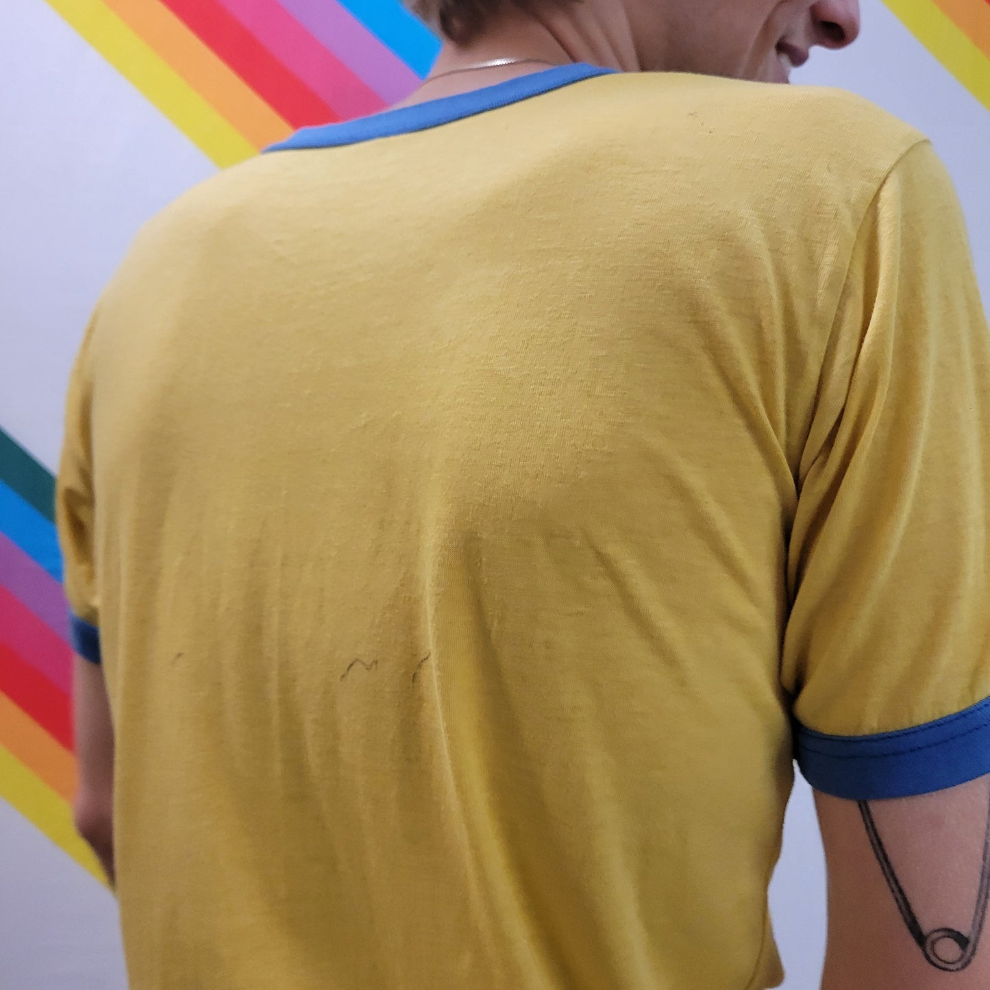 vtg 80s SWEET MARIE RINGER tshirt // vintage rare candy discontinued snack shirt paper thin comfy  distressed worn threadbare retro slogan