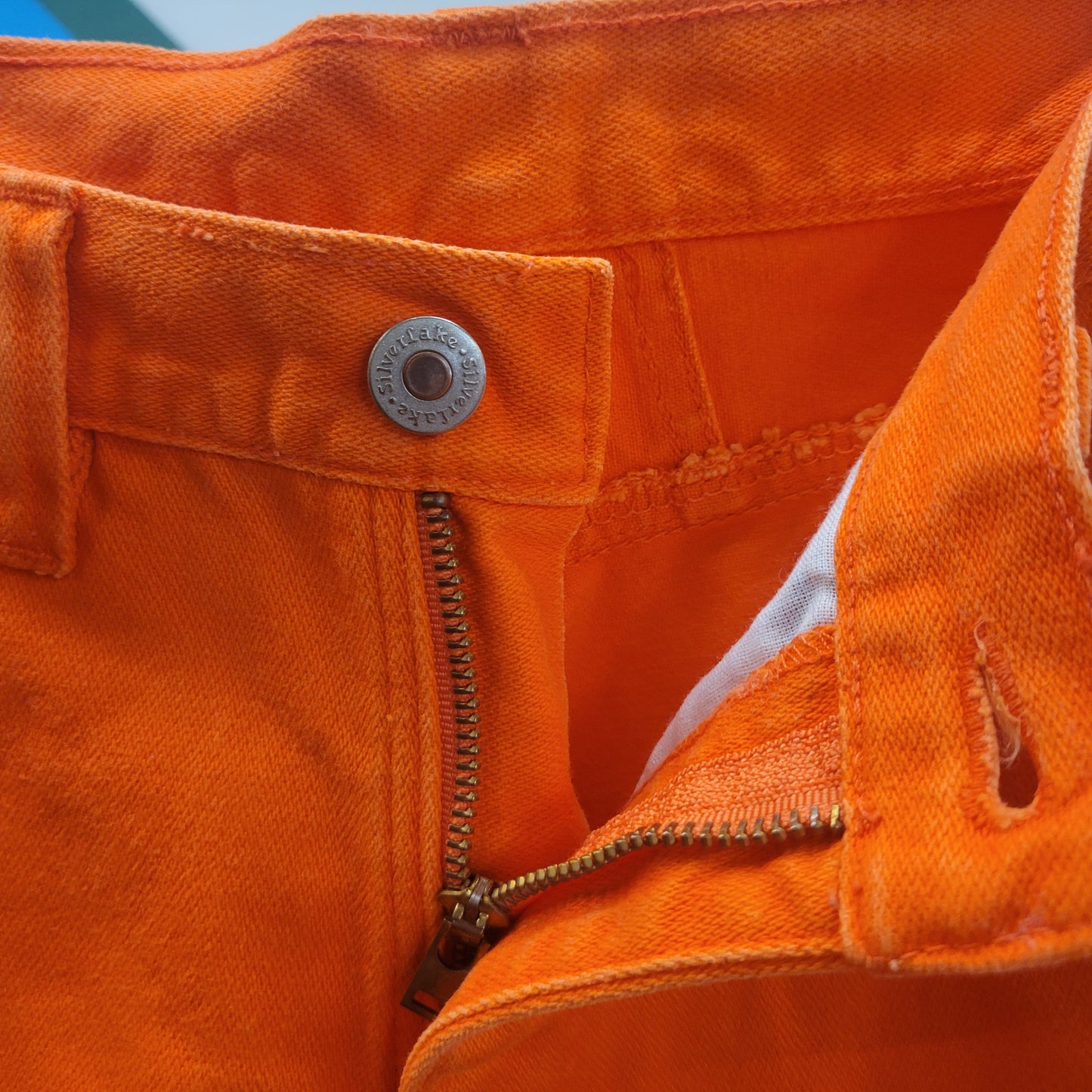 vtg 80s ORANGE WRANGLER JEANS // vintage bareback neon cowboy western womens 28 high rise mom denim disco rodeo cowgirl bull rider cute 11