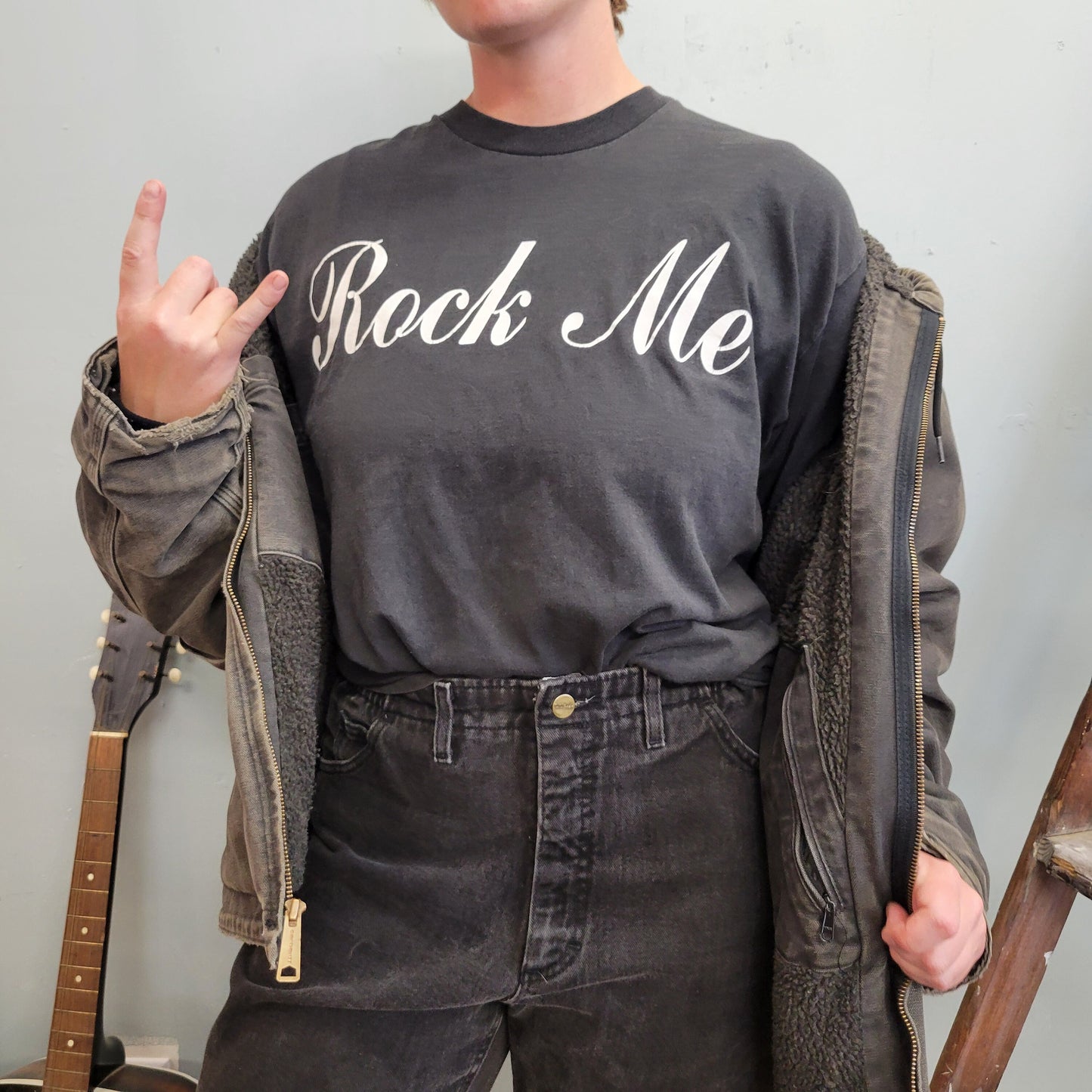 vtg 90s ROY c ROCK ME tshirt // vintage baggy tee r&b funky president soul jazz blues music tour gospel sound studio hip hop breaks