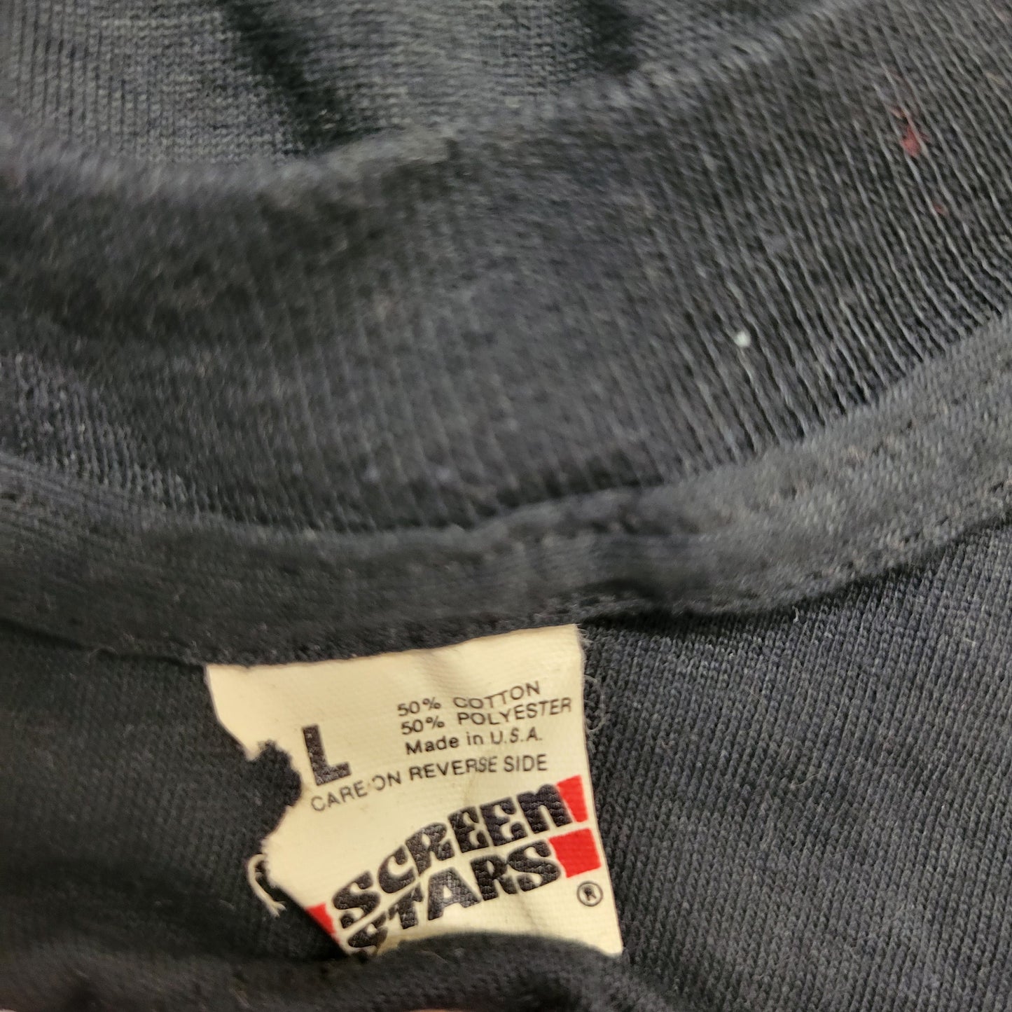 vtg 80s PASSION TSHIRT // vintage yin yang ying heart lover evil black screen stars thin valentine joy division goth post punk rock