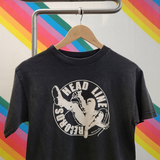vtg 90s HEAD LINE RECORDS tee // vintage y2k music tour los angeles california tshirt melrose la vinyl store black small alstyle unisex punk