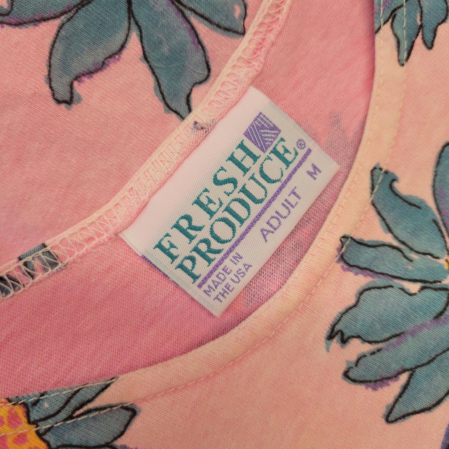 vtg 90s PINK FLORAL DRESS // fresh produce candy tones flower print pastel  lightweight summer tank dress slouchy oversized medium casual