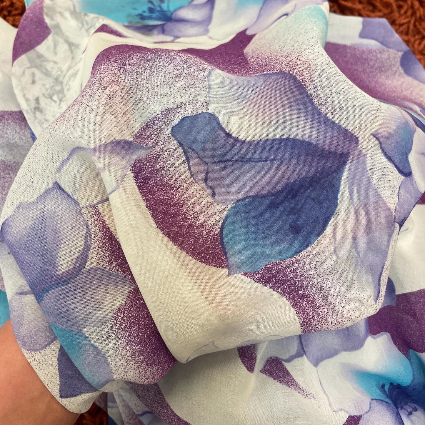 vtg 70s PSYCHEDELIC ABSTRACT MAXI // sheer flowy full length angel sleeve beach cover up pastel floral bat wing hostess pasty night gown