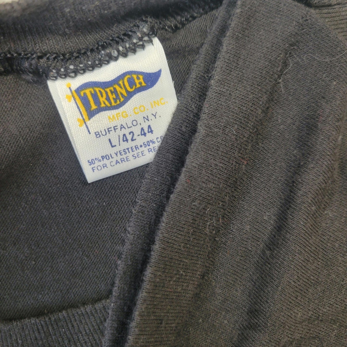 vtg 80s REGAL TIP calato TSHIRT // vintage drumsticks drummer drum band 90s instruments musician black music tee drums concert studio