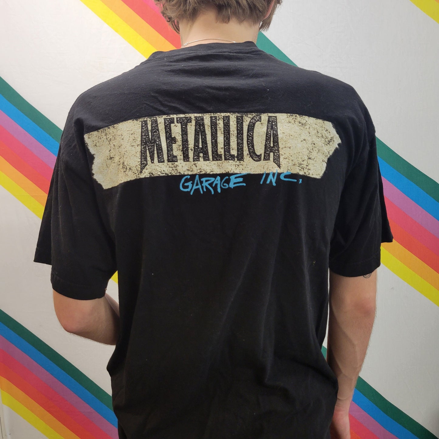 vtg 90s METALLICA TSHIRT // vintage y2k authentic band tee garage inc 1998 album tour shirt classic rock shirt black punk large baggy tee