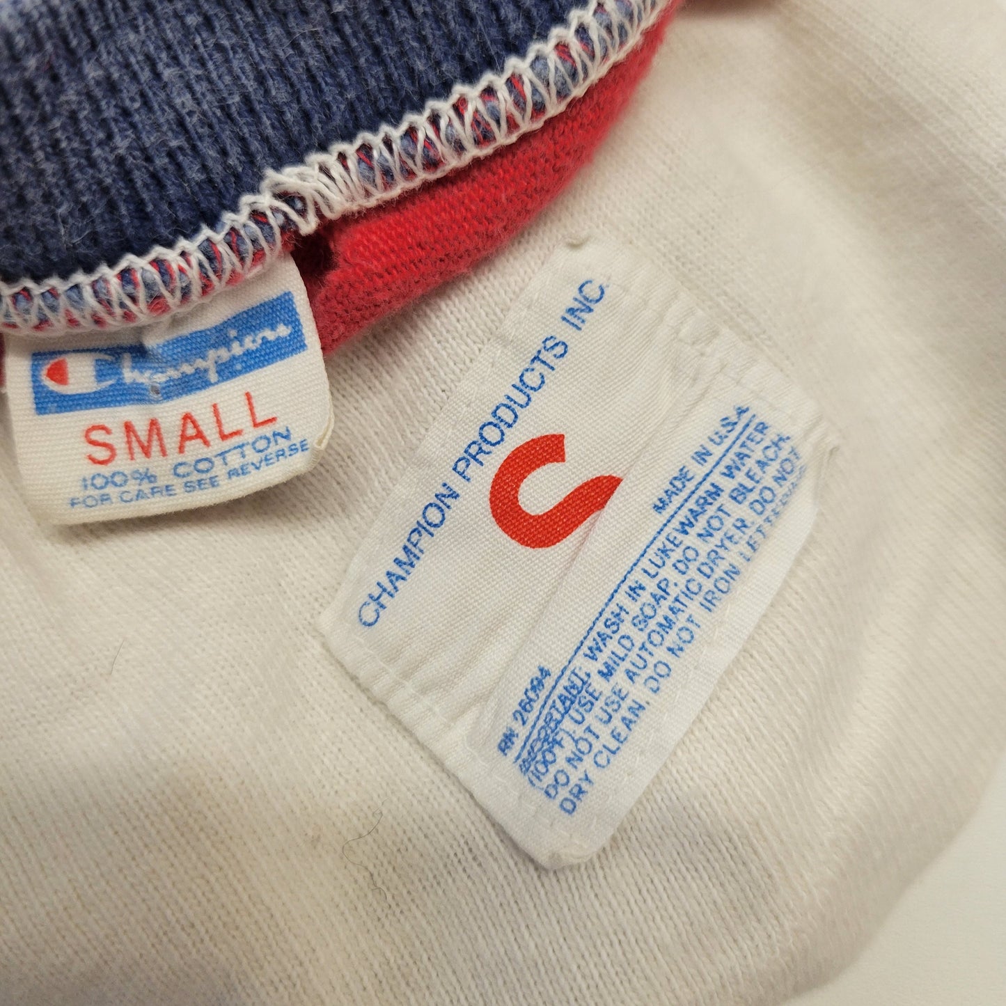 vtg 70s PIRATES T-SHIRT // vintage distressed charlestown team ringer raglan school thrashed tri tone indiana usa champion small paper thin