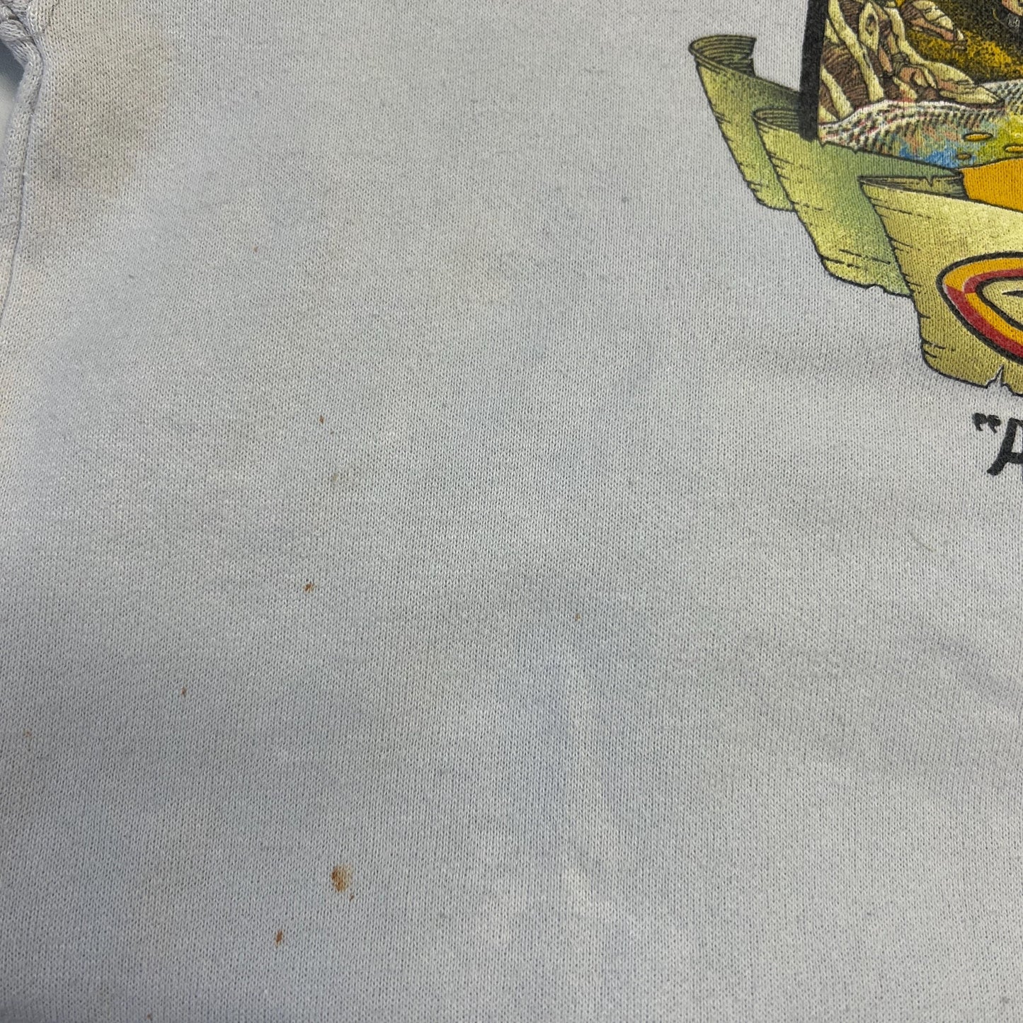 vtg 80s BEAR BEER SWEATSHIRT // vintage distressed wizz cartoon tourist camp fools glitter gold sweater comfy dad college frat cute 90s