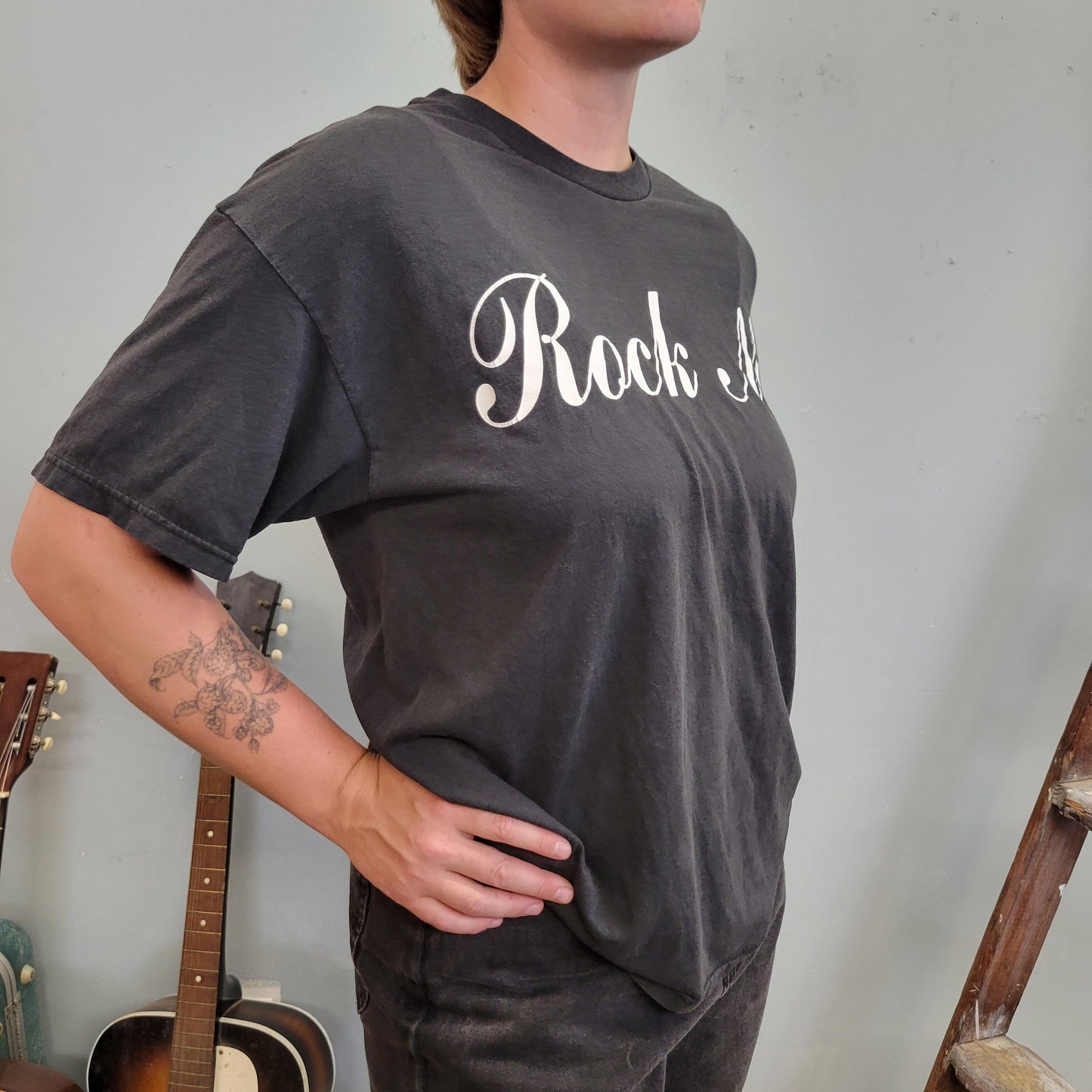 vtg 90s ROY c ROCK ME tshirt // vintage baggy tee r&b funky president soul jazz blues music tour gospel sound studio hip hop breaks