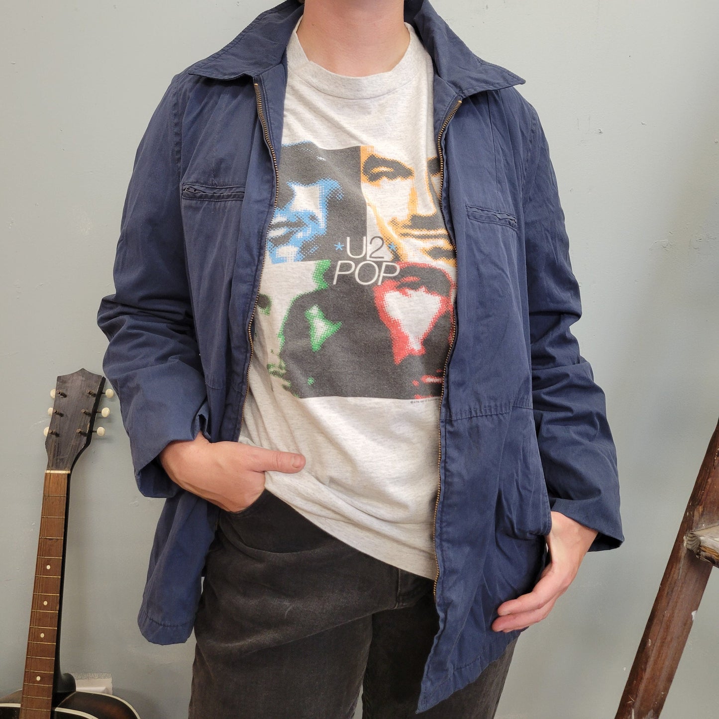 vtg 80s USN UTILITY JACKET // vintage united states navy marinea usmc army military flight deck cotton rugged style zip up worker 70s talon