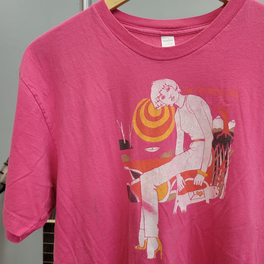vtg OF MONTREAL TSHIRT // vintage pretty baby pink elephant six american apparel 00s 90s y2k art tour band pop rock concert emo grunge tee