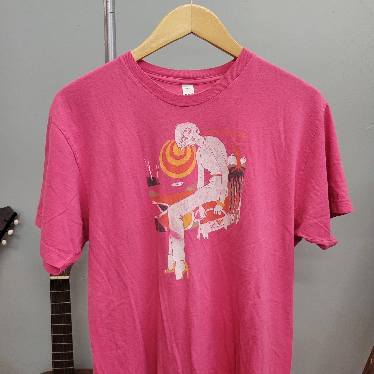 vtg OF MONTREAL TSHIRT // vintage pretty baby pink elephant six american apparel 00s 90s y2k art tour band pop rock concert emo grunge tee