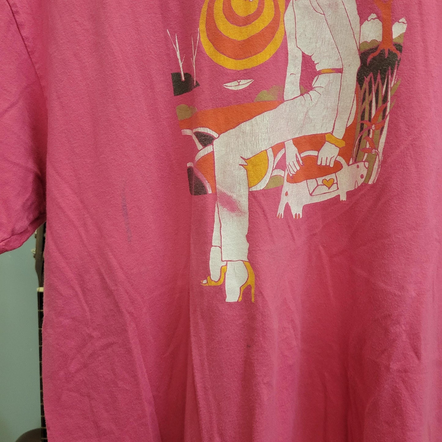 vtg OF MONTREAL TSHIRT // vintage pretty baby pink elephant six american apparel 00s 90s y2k art tour band pop rock concert emo grunge tee