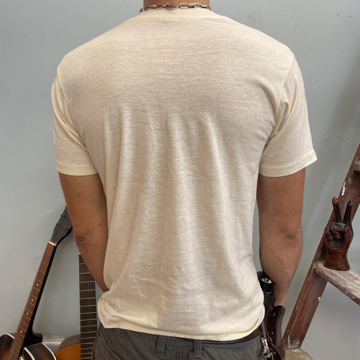 vtg 80s NORTH DAKOTA TSHIRT // vintage south screen stars thin bison buffalo heritage tourist destination camp retro style rainbow tee