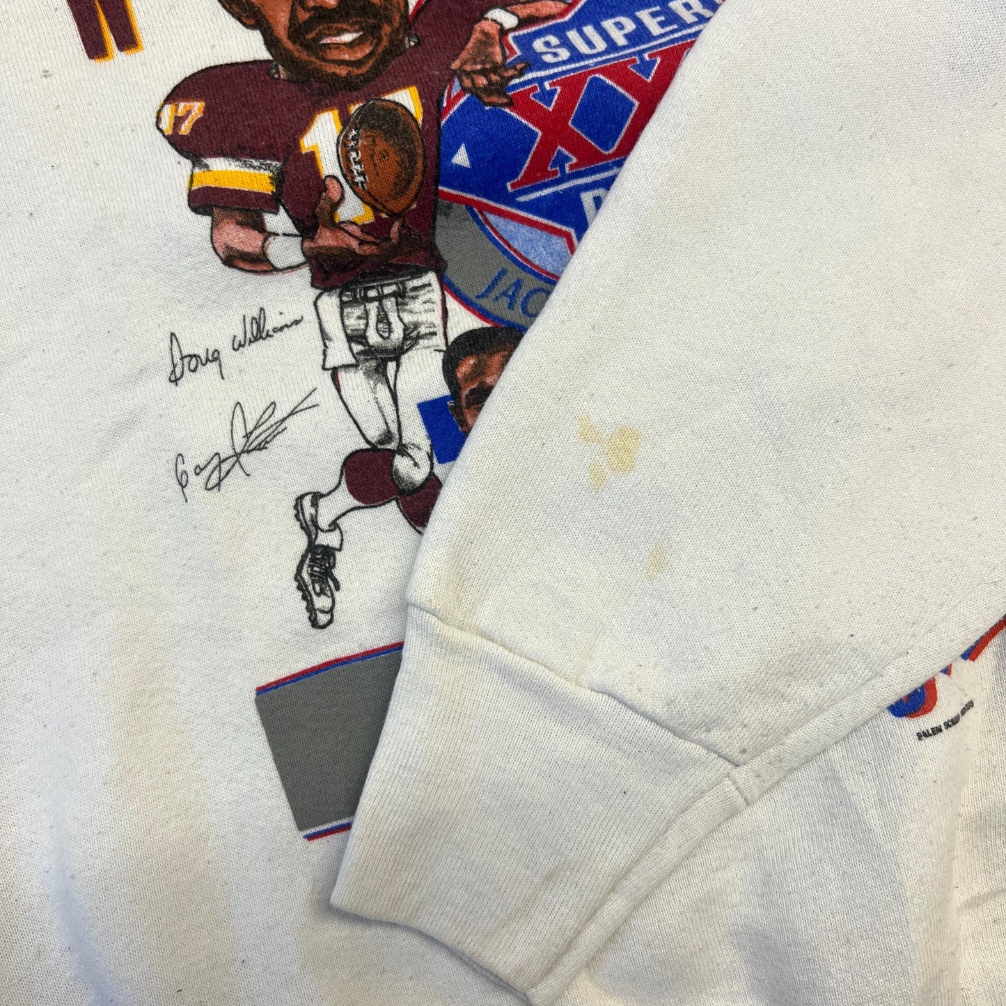 vtg 80s NFL FOOTBALL SWEATSHIRT // vintage super bowl xxii washington john elway denver broncos nfl merch promo team sports event true