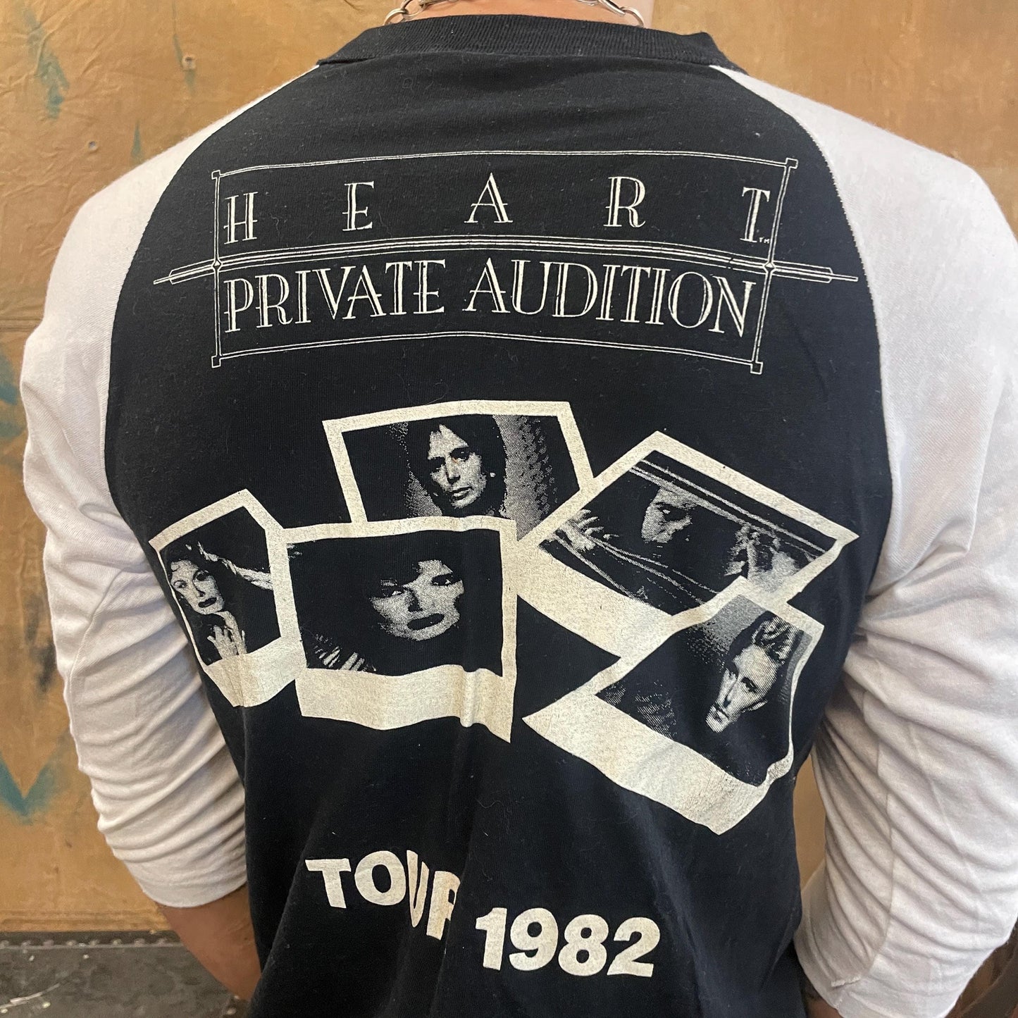vtg 80s HEART private audition RAGLAN TEE // vintage baseball quarter sleeve 1982 concert band tour merch official retro femme music tee