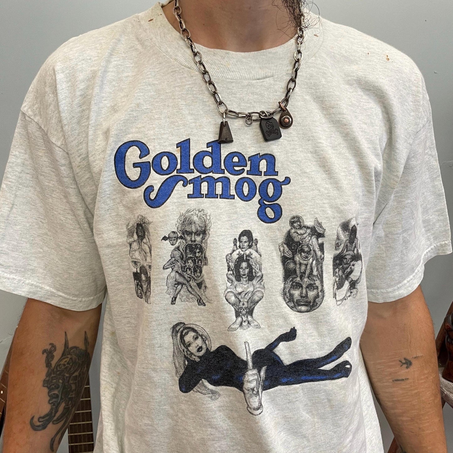 vtg 90s GOLDEN SMOG TSHIRT // vintage messy tee true mn minnesota band jayhawks replacements alt rock folk no depression wilco ssw tour tee