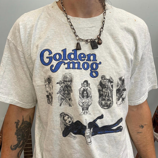 vtg 90s GOLDEN SMOG TSHIRT // vintage messy tee true mn minnesota band jayhawks replacements alt rock folk no depression wilco ssw tour tee