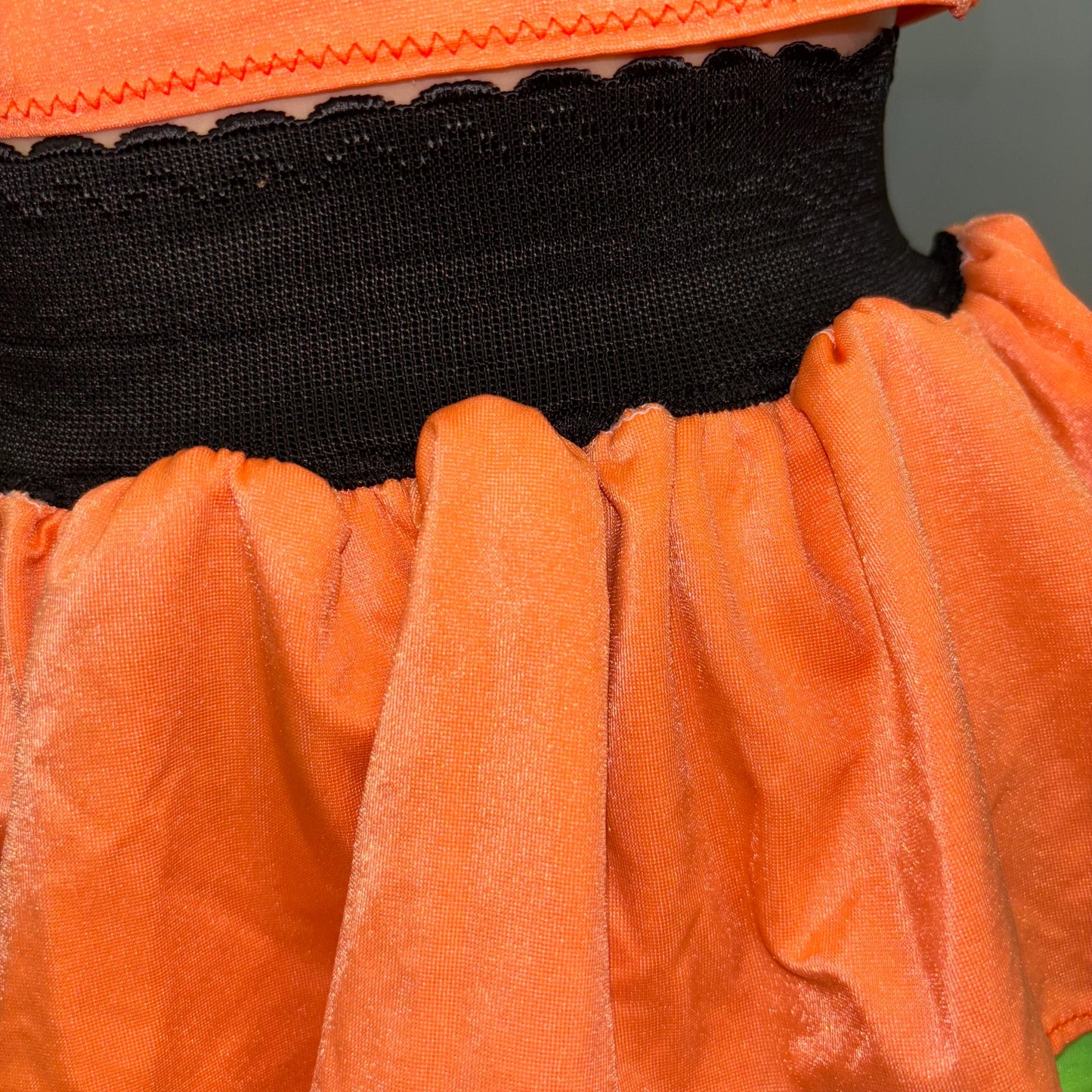 vtg 80s SPARKLE MOTION DANCE Dress // vintage 2 piece neon barbie rollerblader costume bright spandex ruffle collar mini skirt jazzercize