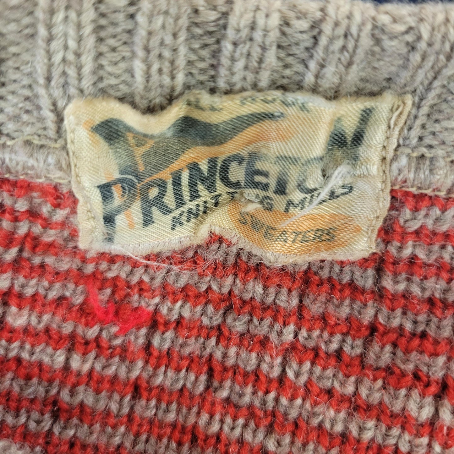 vtg 1940s PRINCETON MOOSE SWEATER // vintage dotted wool elk pine tree winter ski jumper polka dot fitted mcm 1950s preppy sportswear dad