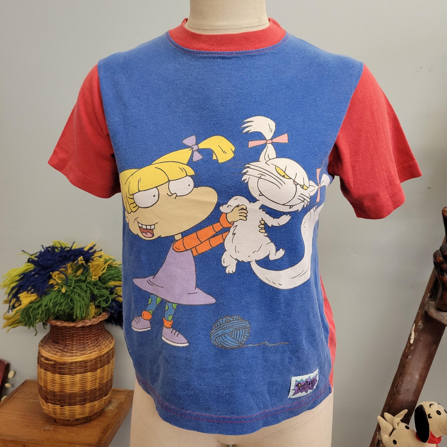vtg 90s RUGRATS CARTOON TSHIRT // vintage nickelodean angelica small all over print cute soft thin retro youth large baby tee nostalgic 90s