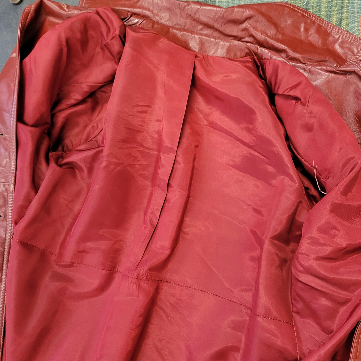 vtg 70s LONG LEATHER JACKET // vintage mod burgundy soft belted trench coat boho autumn style women’s small sleek chic structured minimalist