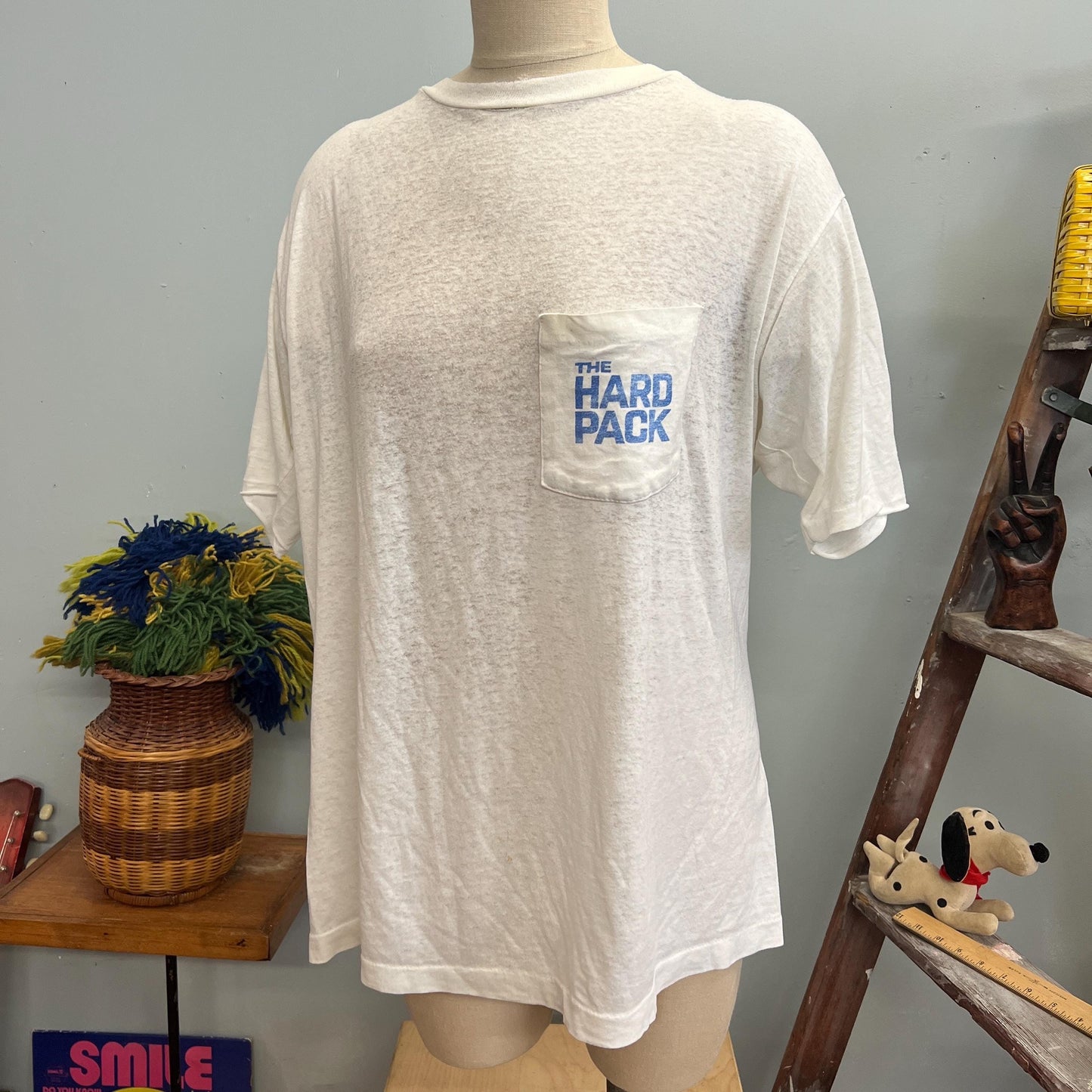 vtg 90s CAMEL HARD PACK T-shirt // vintage 1991 joe camel hard pack promo usa paper thin xl faded soft retro graphic tee baggy punk grunge