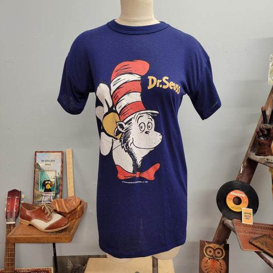 vtg 90s DR SUESS TSHIRT // vintage sleeper shirt size 14 oversized long t shirt dress 1994 cat in the hat big face print nightgown retro top