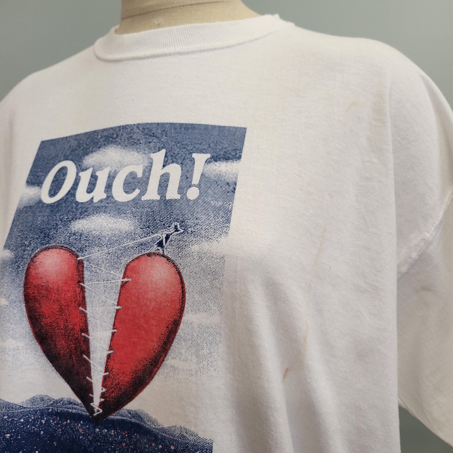 vtg 80s HEALING HEART TSHIRT // vintage fruit of the loom 2xl unisex oversize tee healing is your choice grief stricken mourning graphic tee