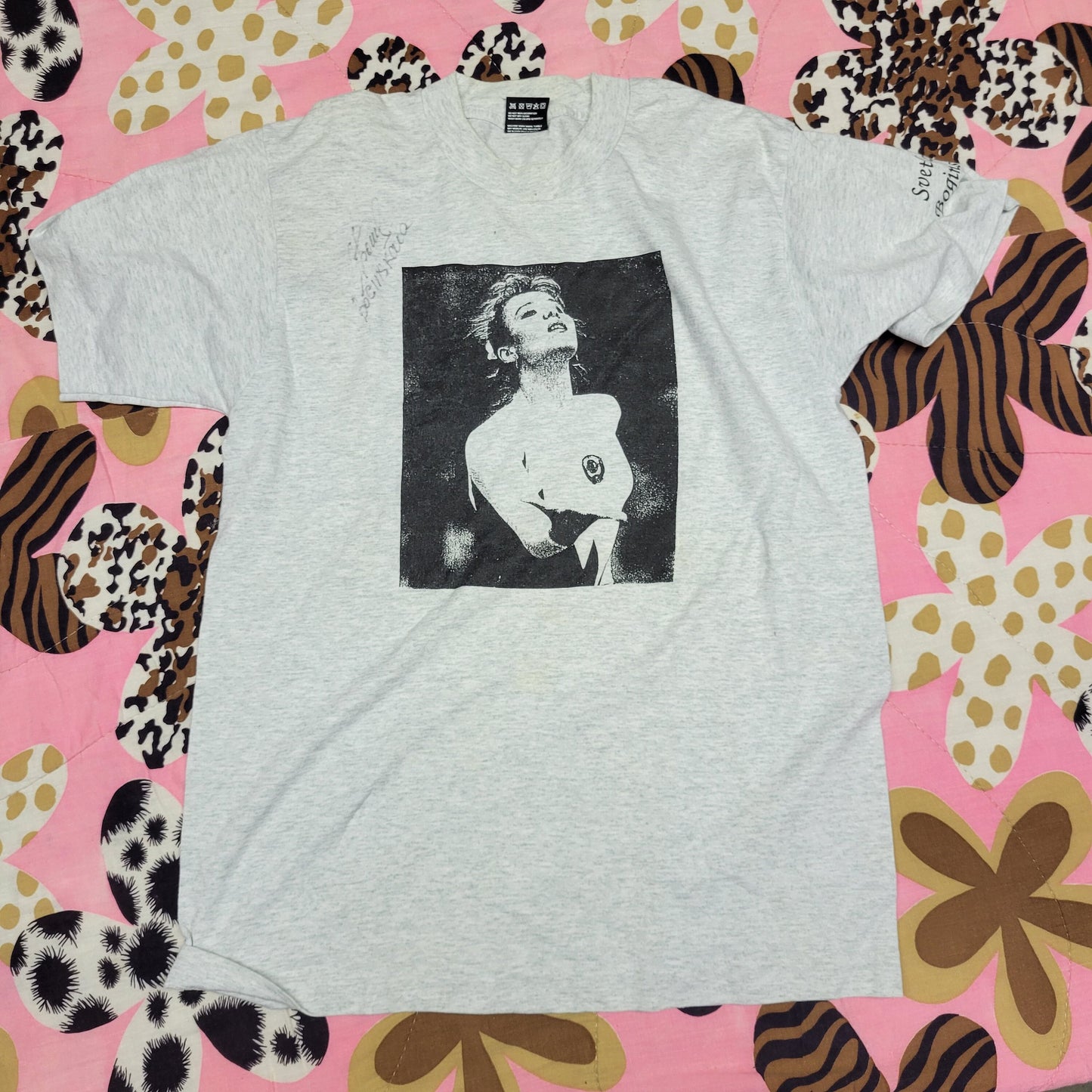vtg 80s SVETLANA BOGINSKAYA GYMNAST tshirt // vintage olympics soviet union figure skating ice sports era female art tee screen stars medium