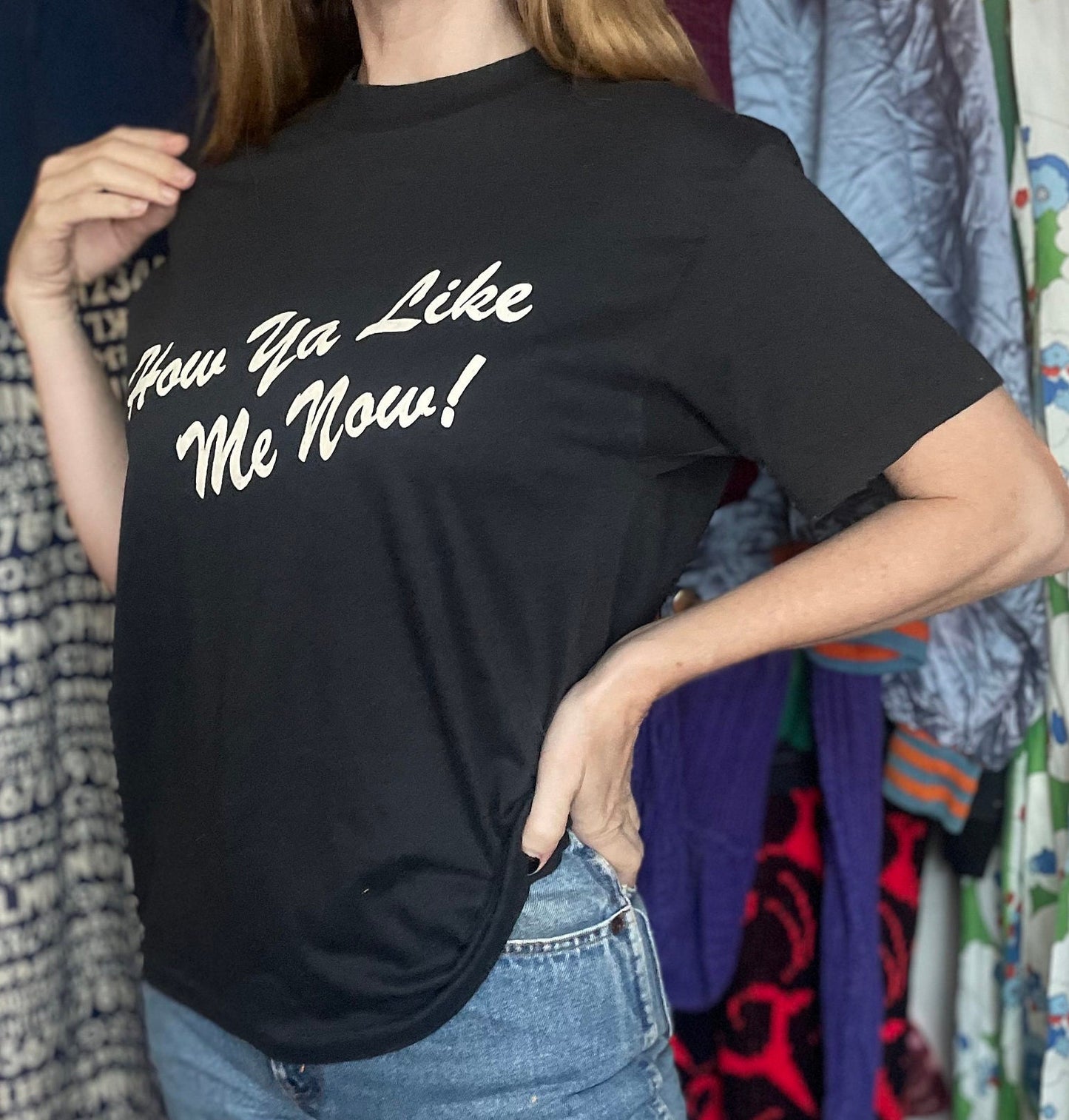 vtg 80s HOW Ya LIKE ME Now ? Shirt // black & white t shirt kool moe dee song lyrics funny saying rap tee soft thin pop culture hip hop 90s