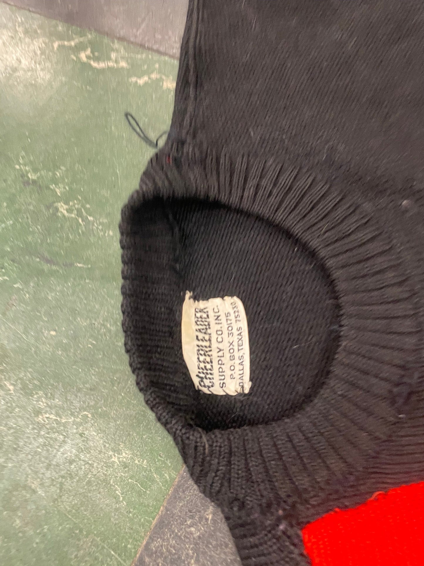 vtg 80s GOTHIC VARSITY LETTERMAN Sweater // vintage cheerleader outfit preppy school cropped two tone striped knit mod retro halloween fall