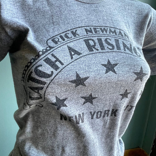 70s NEW YORK CITY tshirt // catch a rising star double sided star patterned graphic tee a star is born youth large retro print broadway top