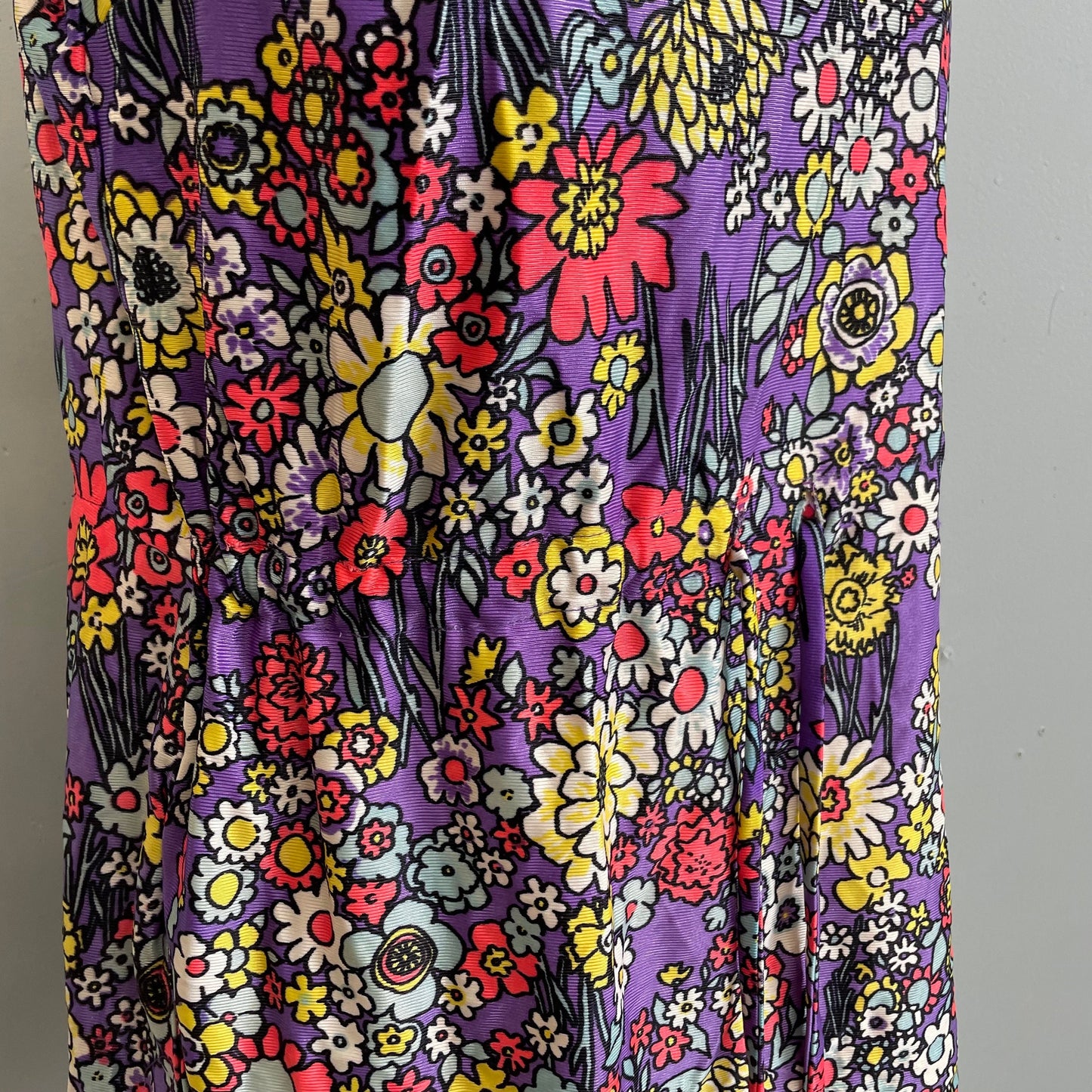 vtg 60s flower power swim dress AS IS retro mod tank beach dress nylon psychedelic hippie style beach cover up summer mini dress JC Penney