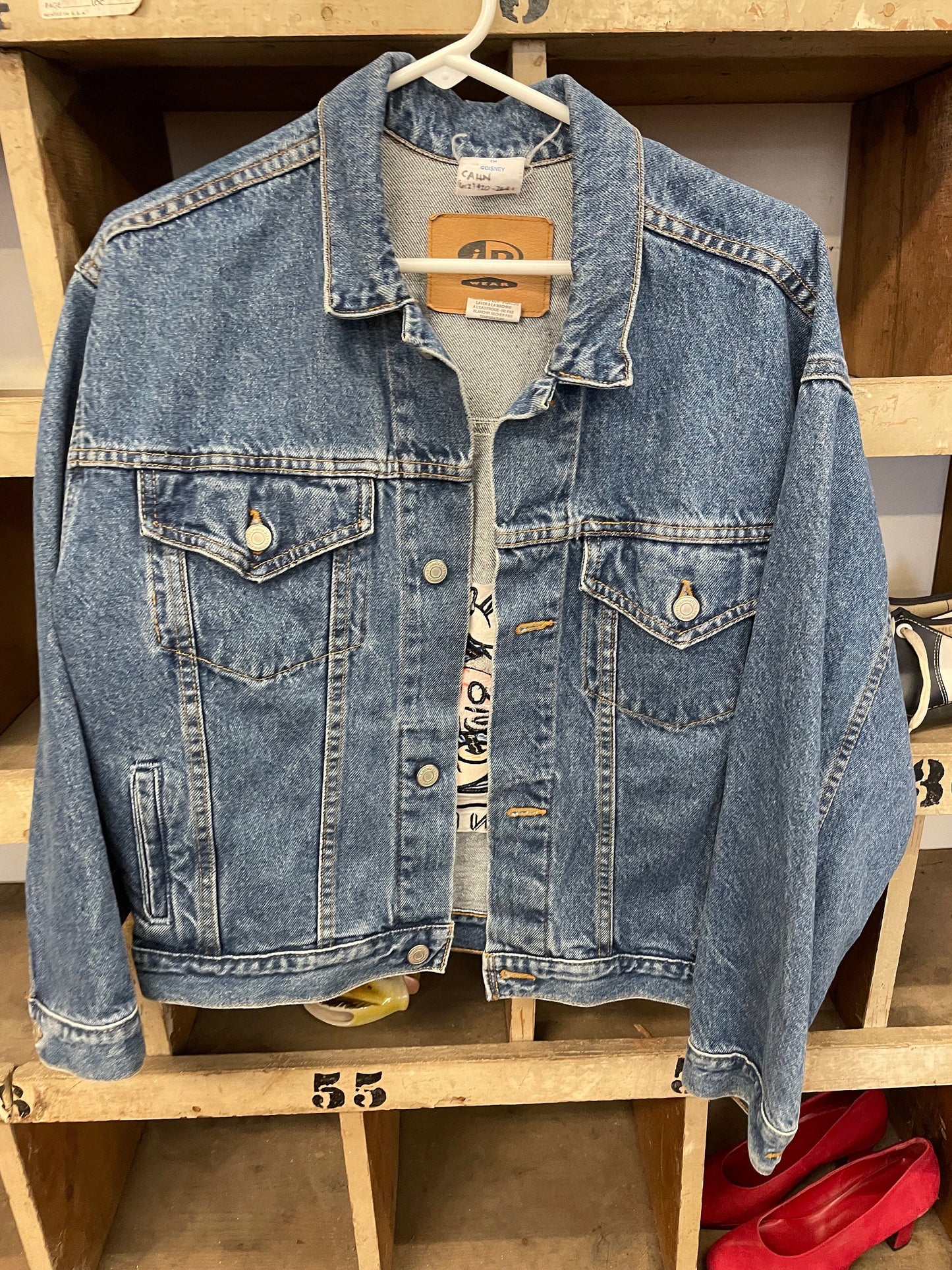 Vtg 80s The Disney Channel denim jacket light medium wash Mickey Mouse jean jacket Britney Spears Timberlake gosling era Mickey Mouse club